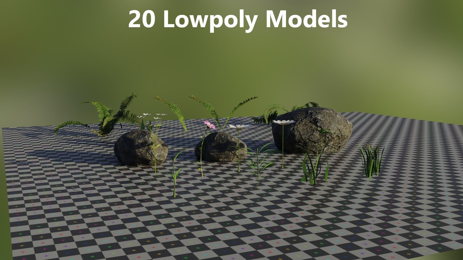 Best Nature Pack gameoptimized Low-poly 3D model_1