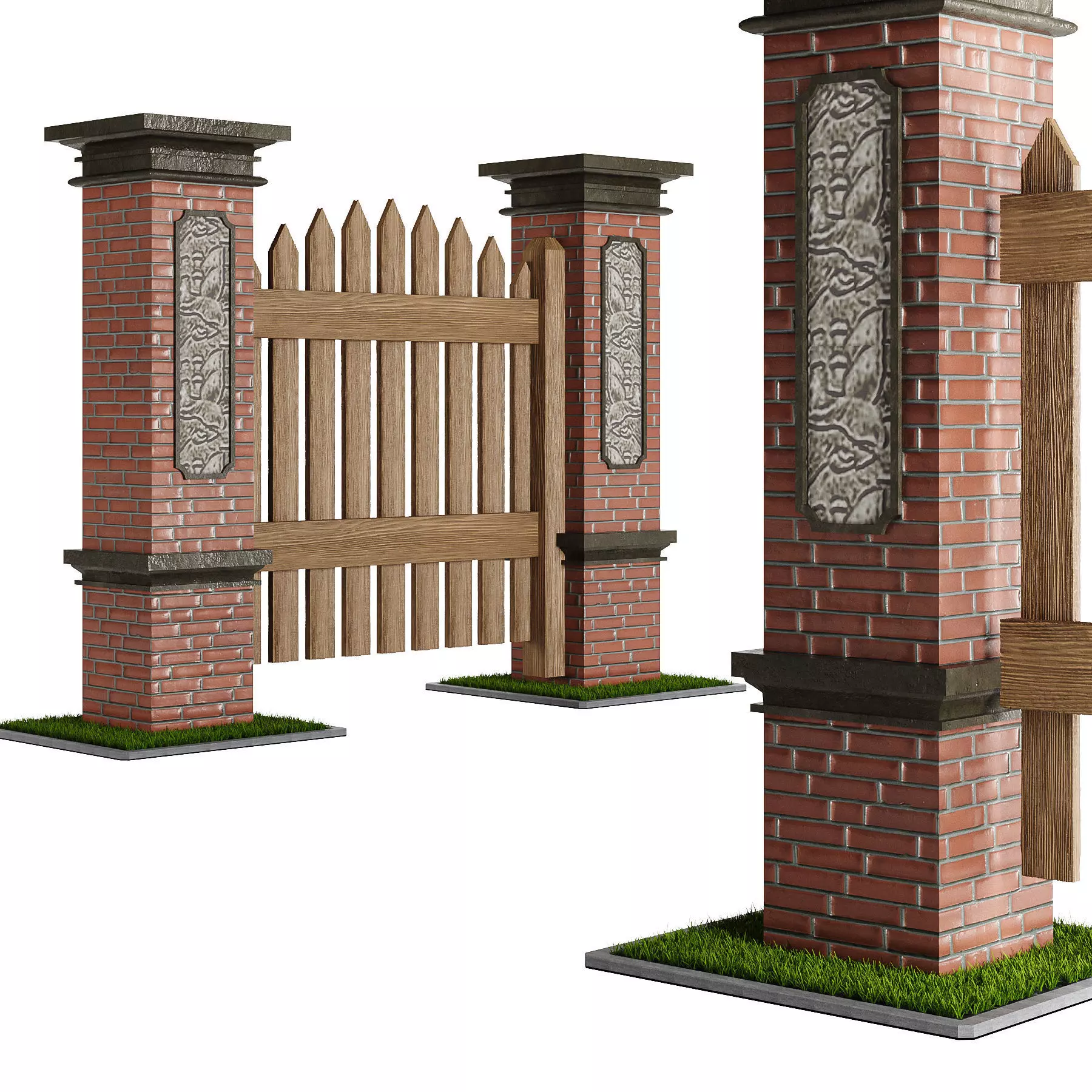 Modern Gate For Villa 3D model