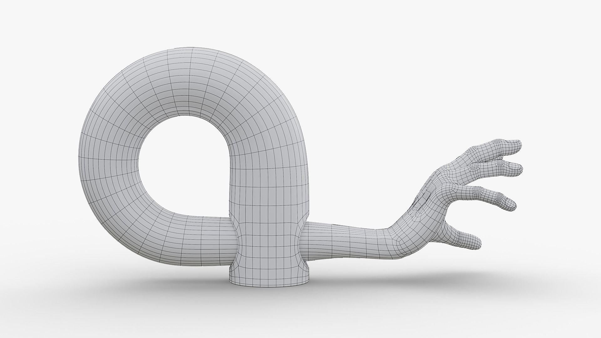 Bronze Sculpture Hand 3D model_11