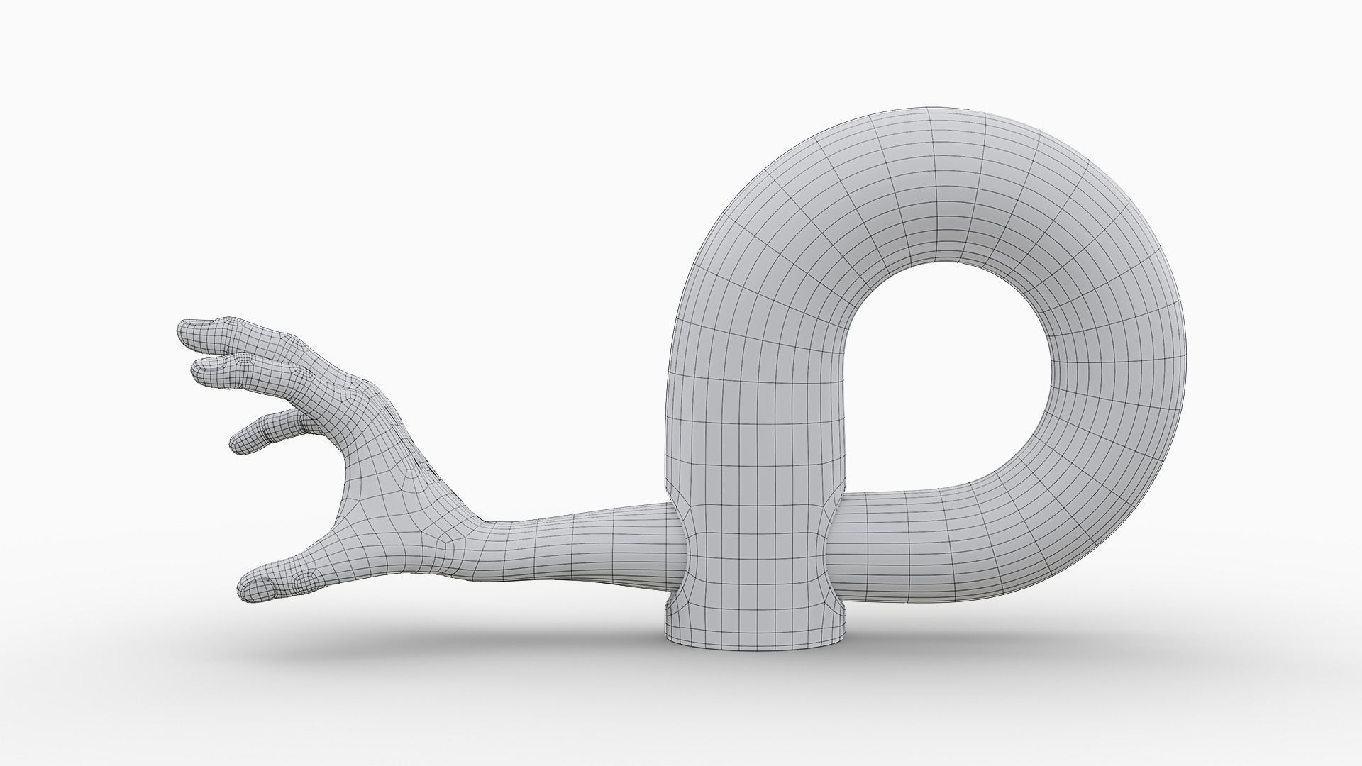 Bronze Sculpture Hand 3D model_14