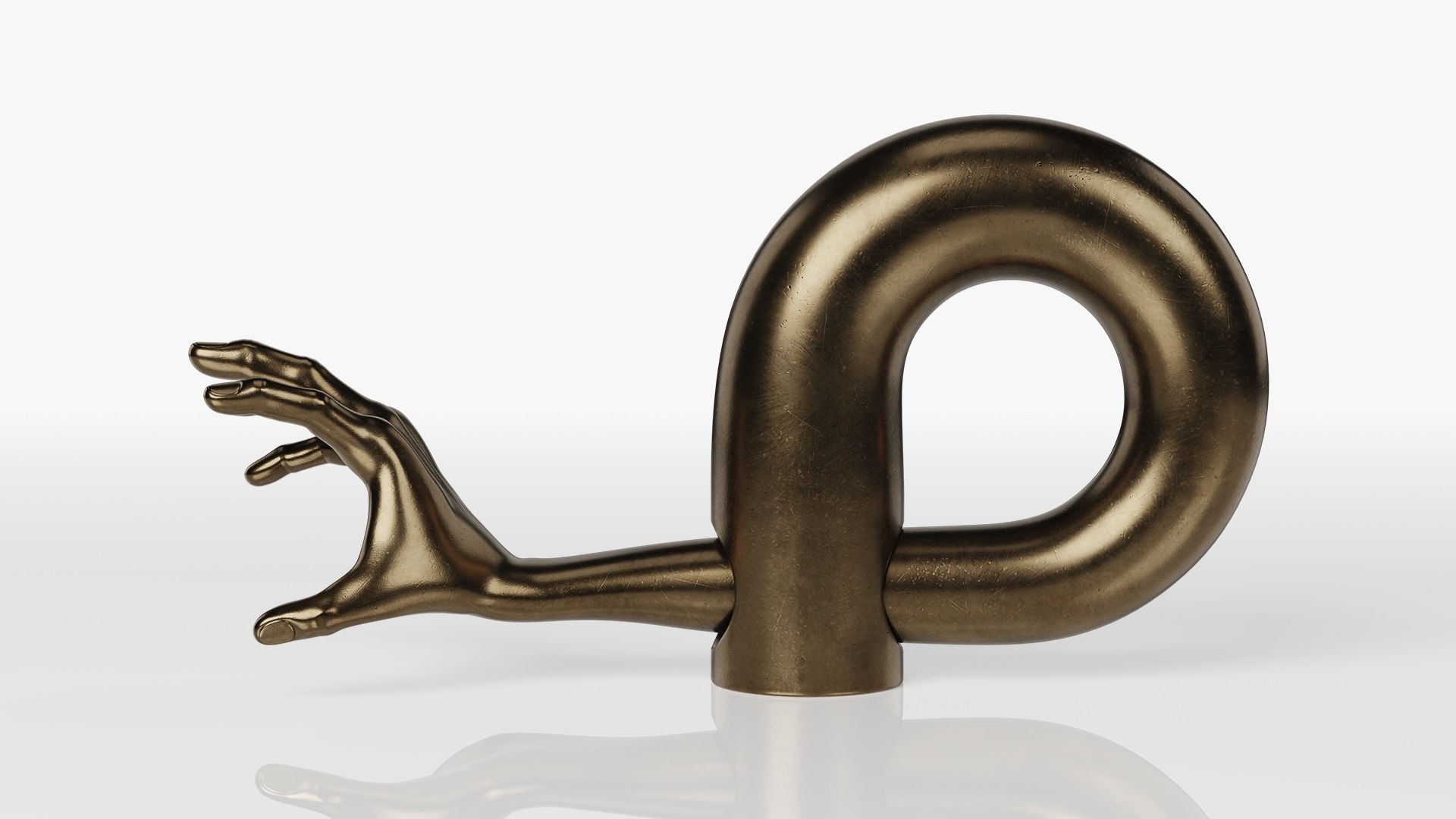 Bronze Sculpture Hand 3D model_1