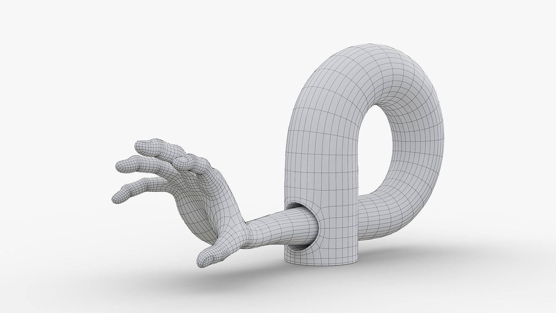 Bronze Sculpture Hand 3D model_10