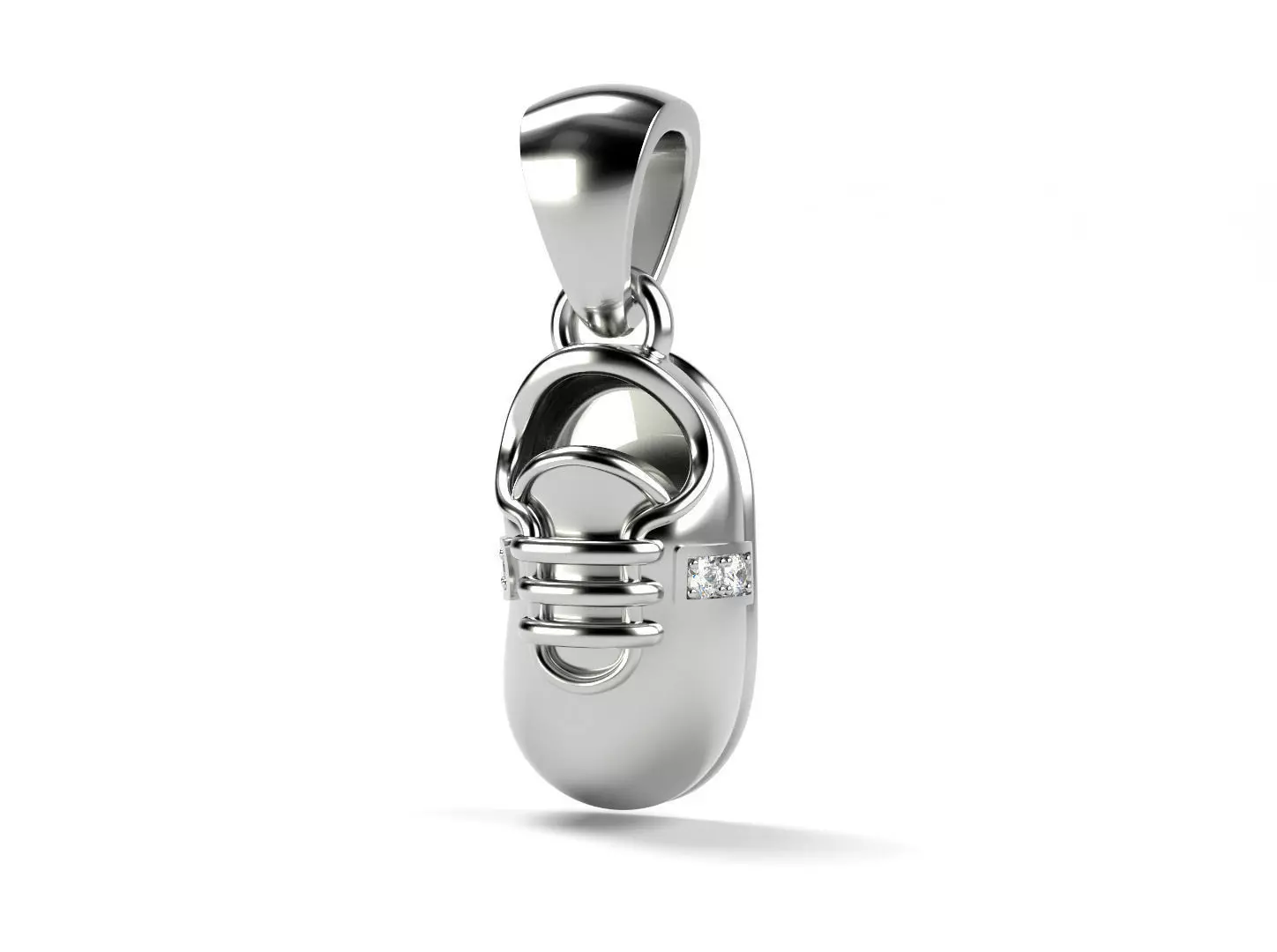 Baby Shoe Pendant 3D print model_0