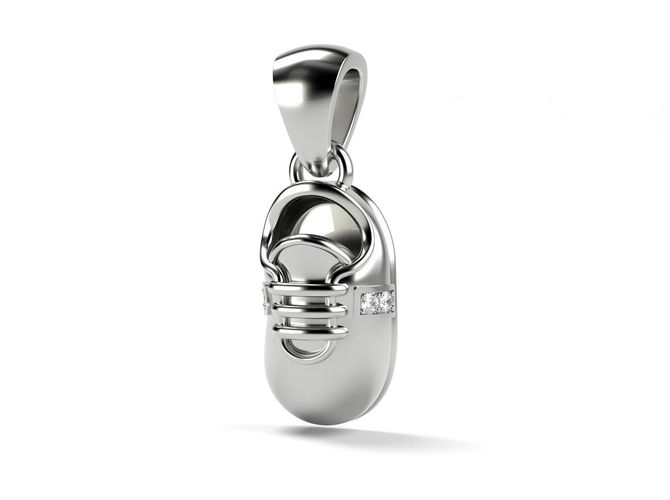 Baby Shoe Pendant 3D print model