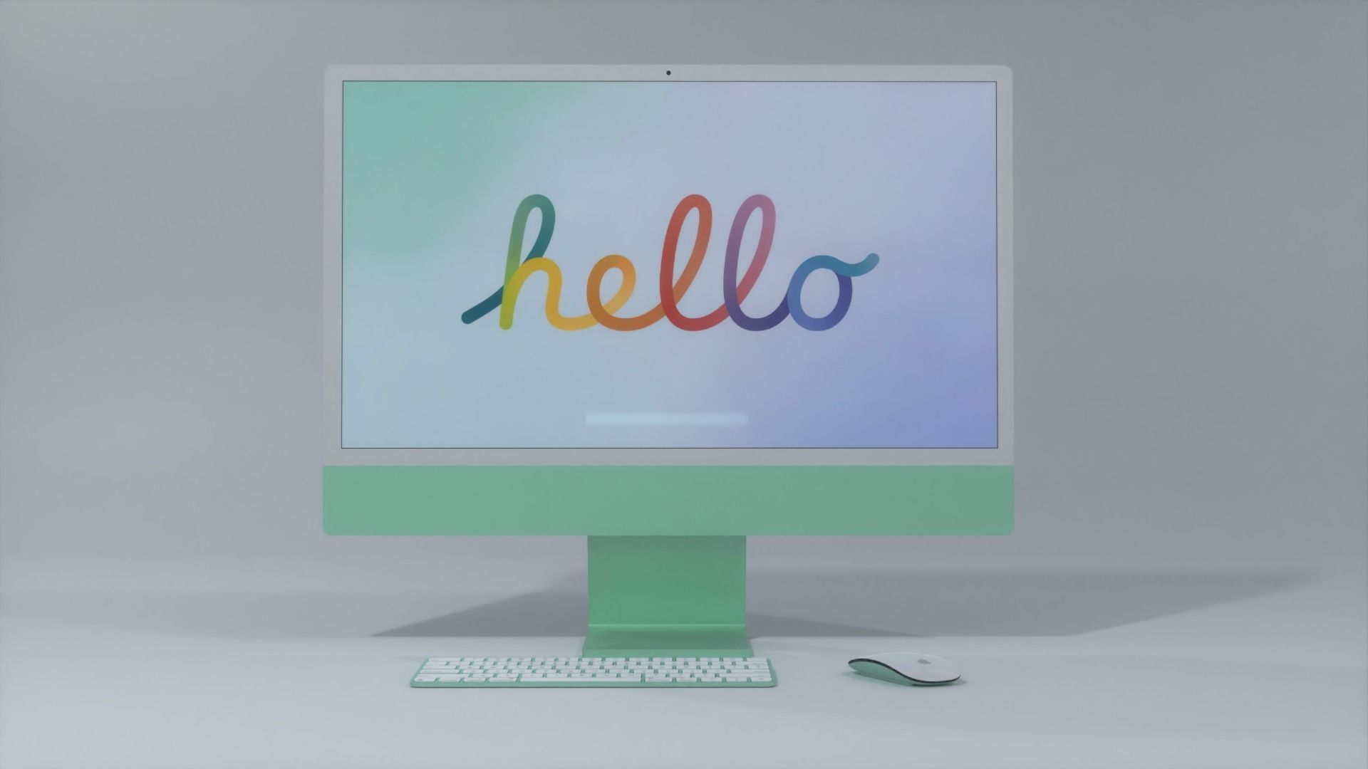 Green iMac M1 2021 Free 3D model_3