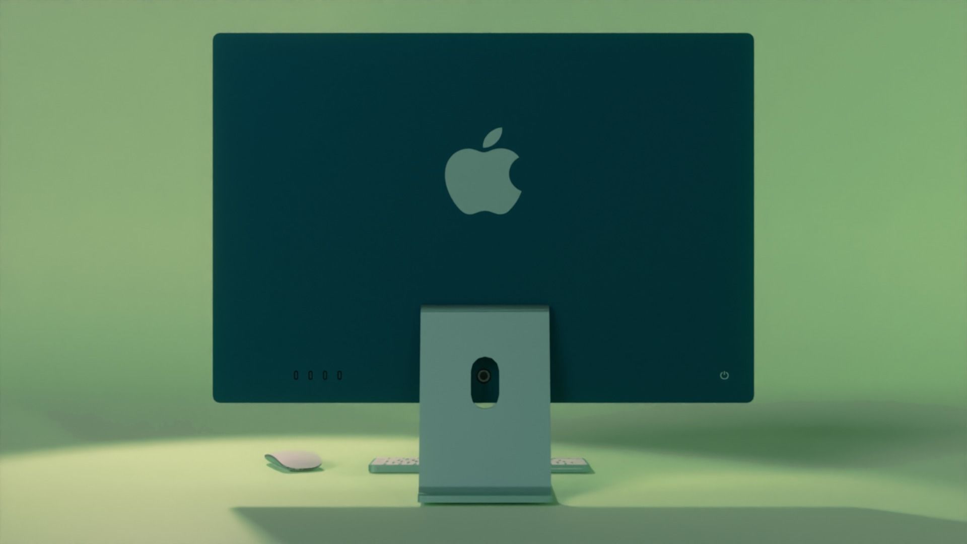 Green iMac M1 2021 Free 3D model_1