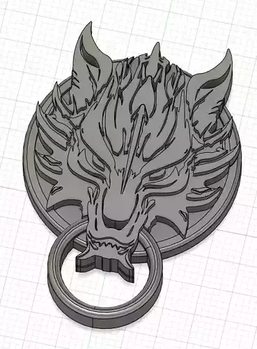 FINAL FANTASY - ADVENT CHILDREN - LION AND METEOR KEYCHAIN 3D print model