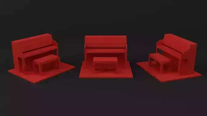 Piano three chairs and