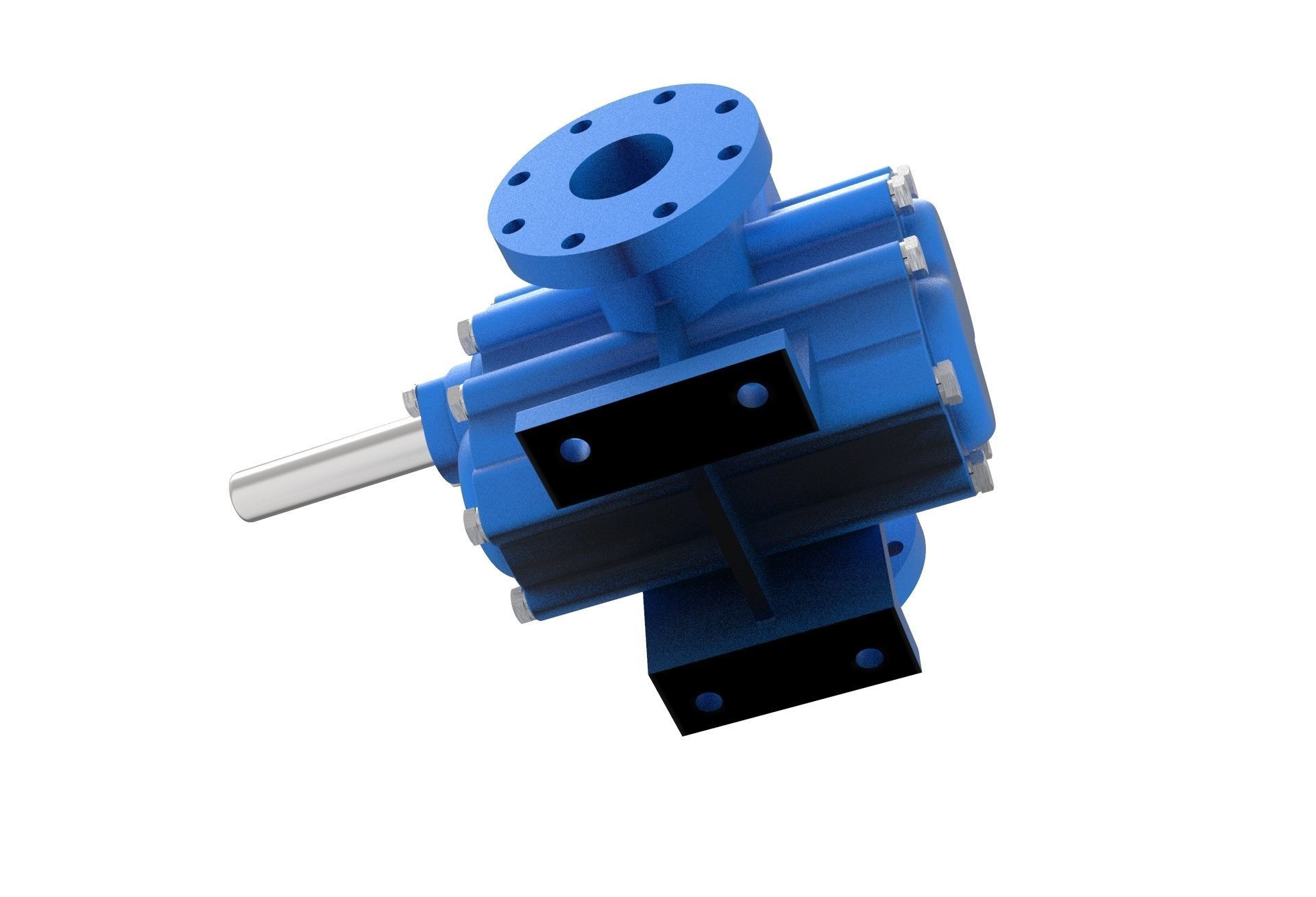 hydraulic gear pump 3D model_9