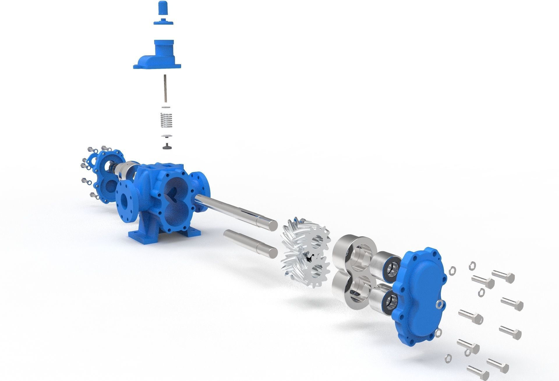 hydraulic gear pump 3D model_17