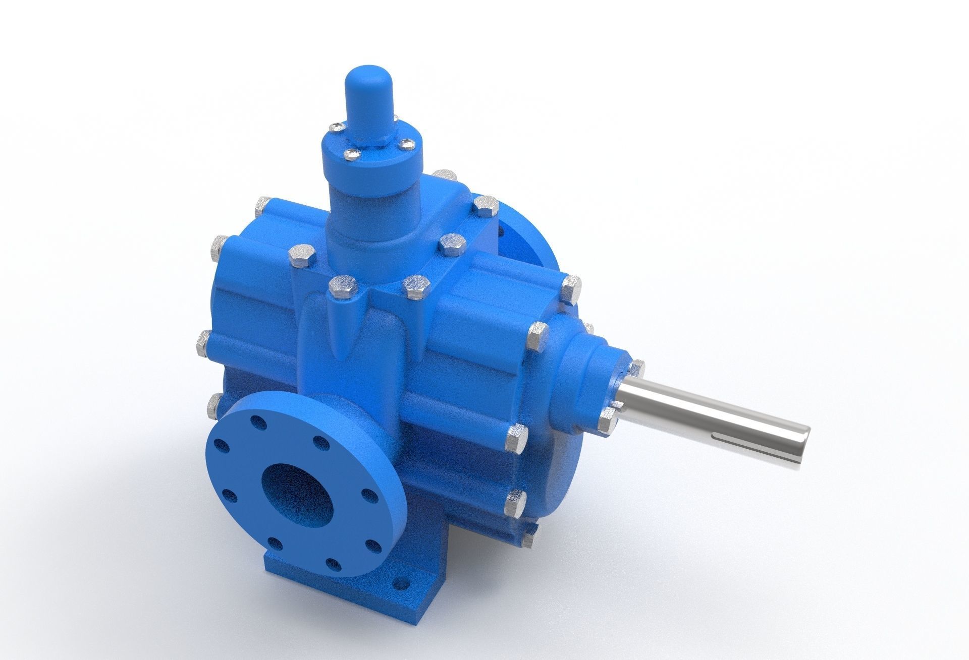 hydraulic gear pump 3D model_12