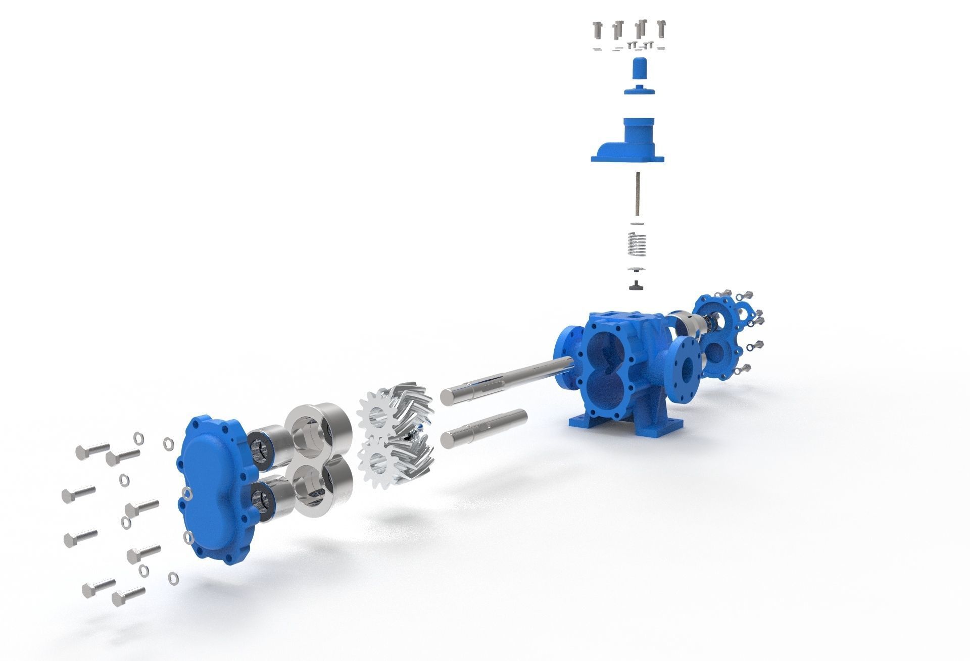 hydraulic gear pump 3D model_18