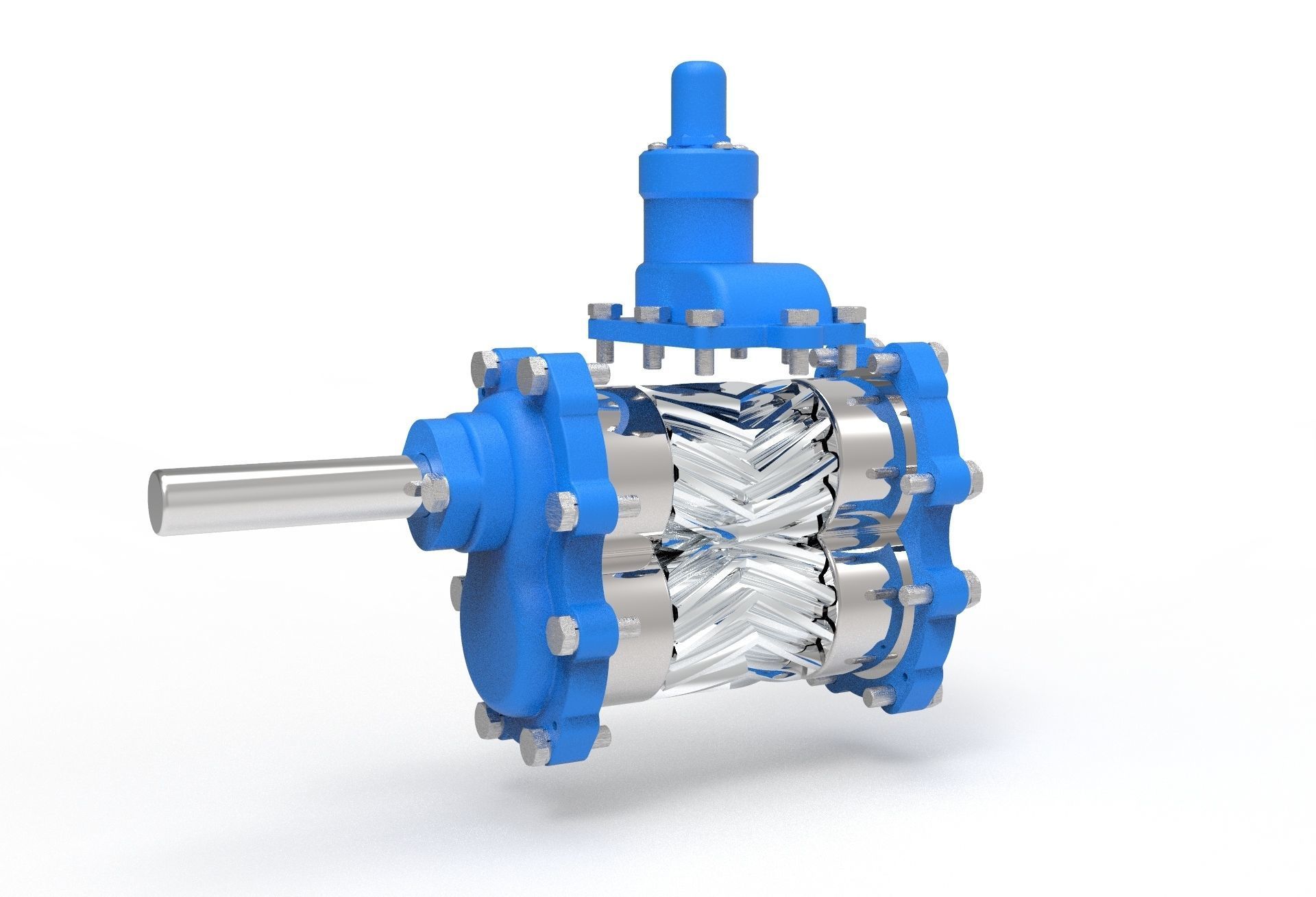 hydraulic gear pump 3D model_4