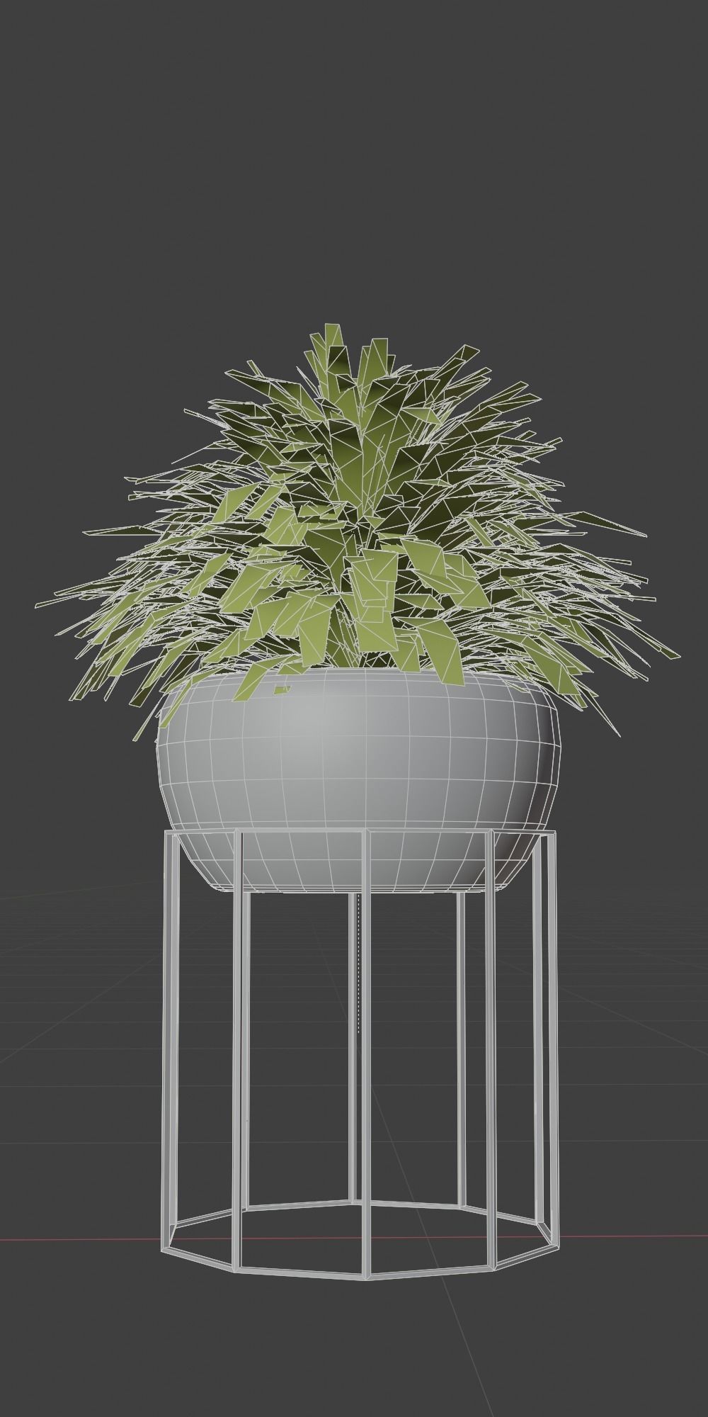 Potted Palm Plants Low-poly 3D model_11