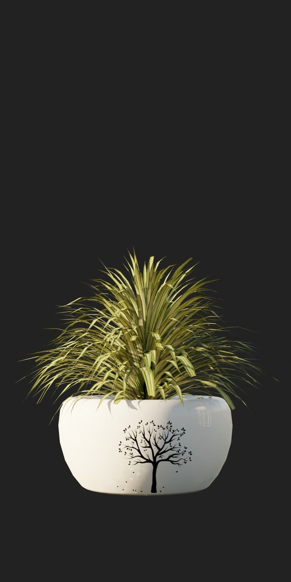 Potted Palm Plants Low-poly 3D model_5