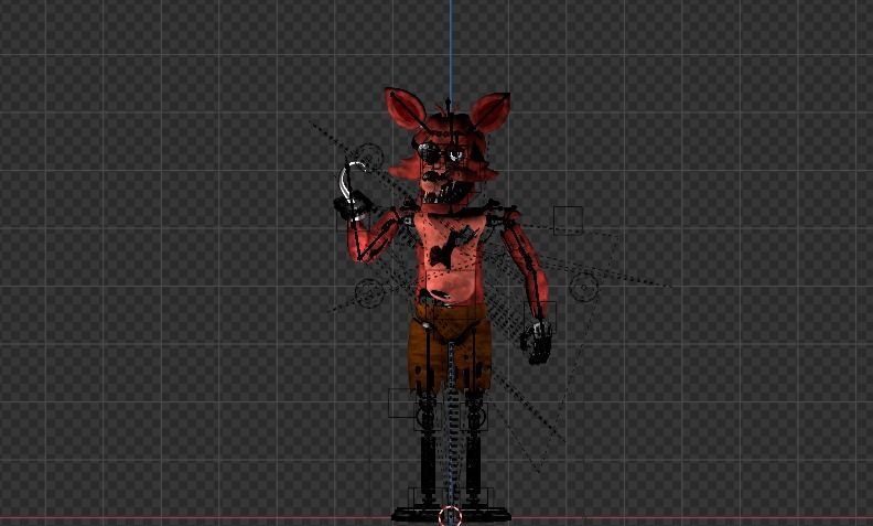 Foxy The Pirate - FNAF Low-poly 3D model Low-poly 3D model_4