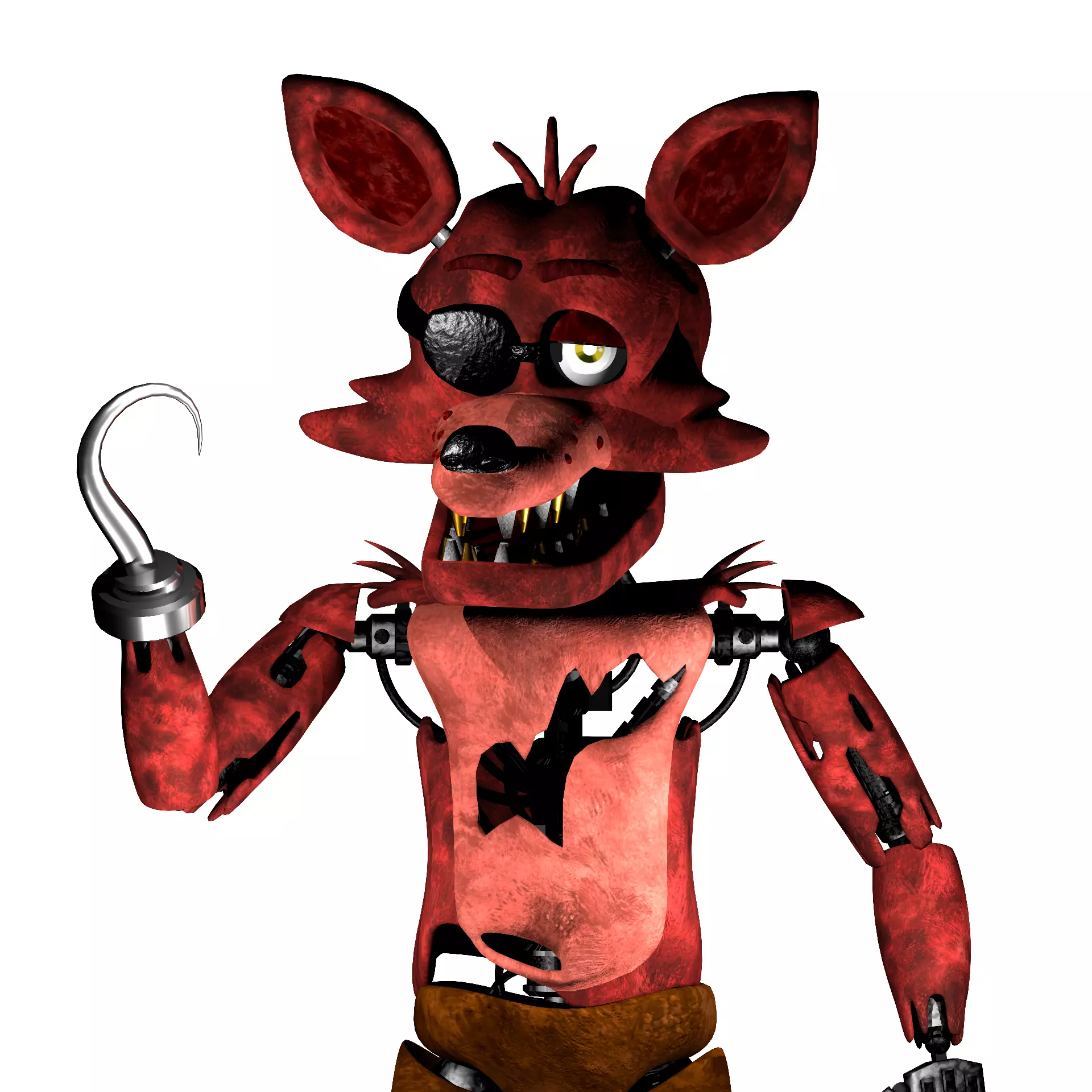 Foxy The Pirate - FNAF Low-poly 3D model Low-poly 3D model_0