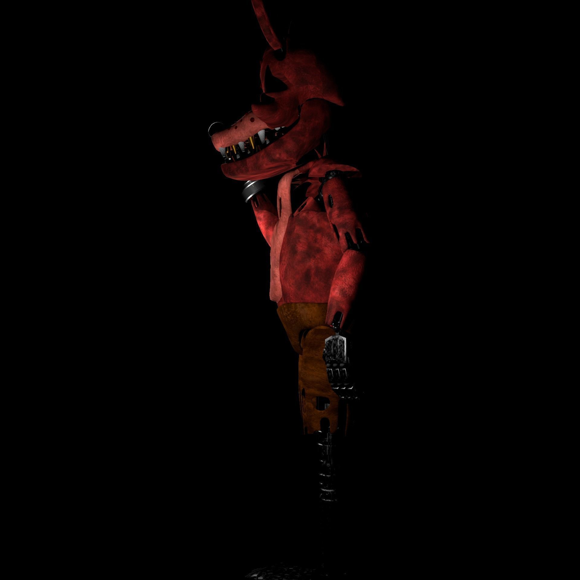 Foxy The Pirate - FNAF Low-poly 3D model Low-poly 3D model_1