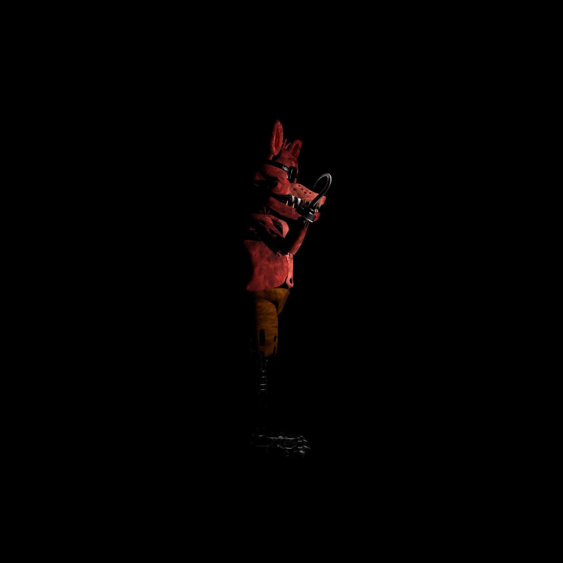 Foxy The Pirate - FNAF Low-poly 3D model Low-poly 3D model_3