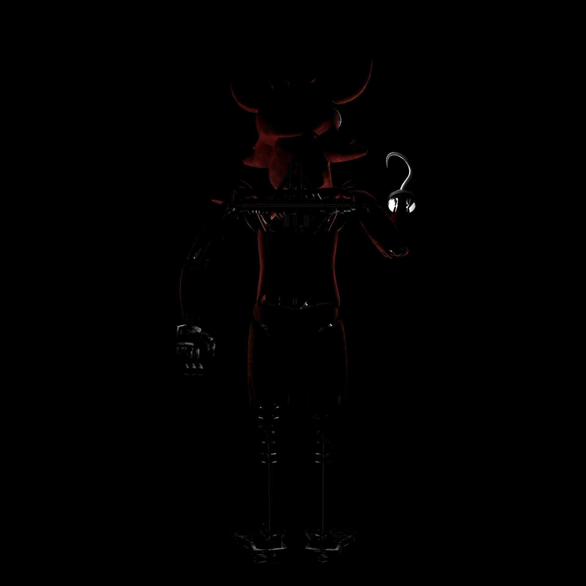 Foxy The Pirate - FNAF Low-poly 3D model Low-poly 3D model_2