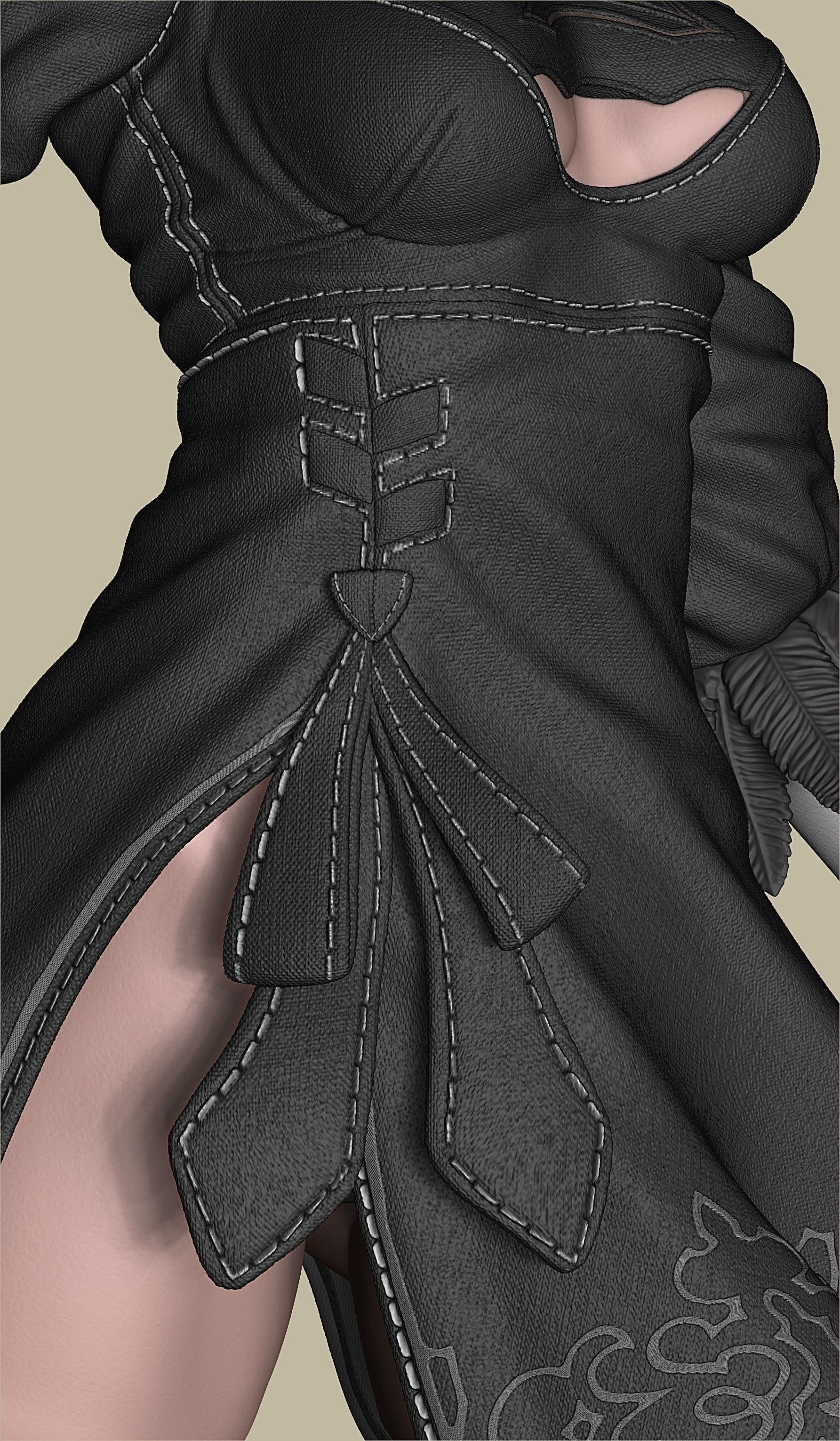 2B-YoRHa No2 Type B-NieR Automata-Garage Kit for 3D Printing 3D print model_31