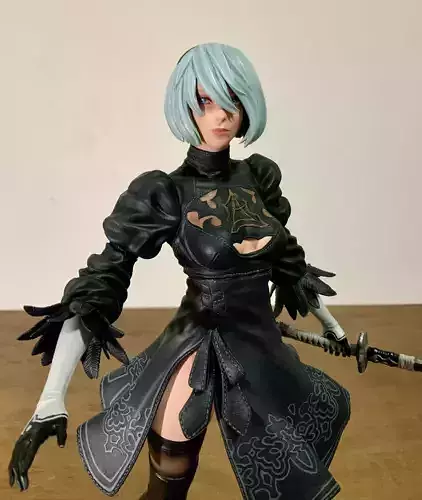 2B-YoRHa No2 Type B-NieR Automata-Garage Kit for 3D Printing 3D print model