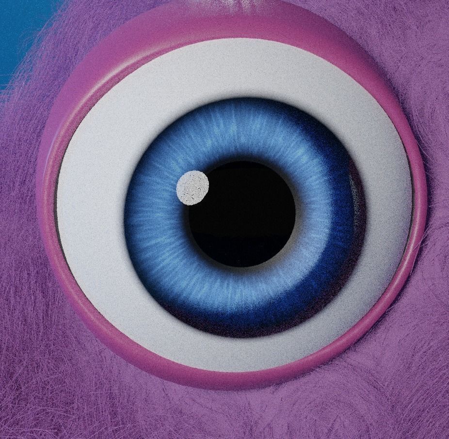 Cute fluffy character 3D model_3