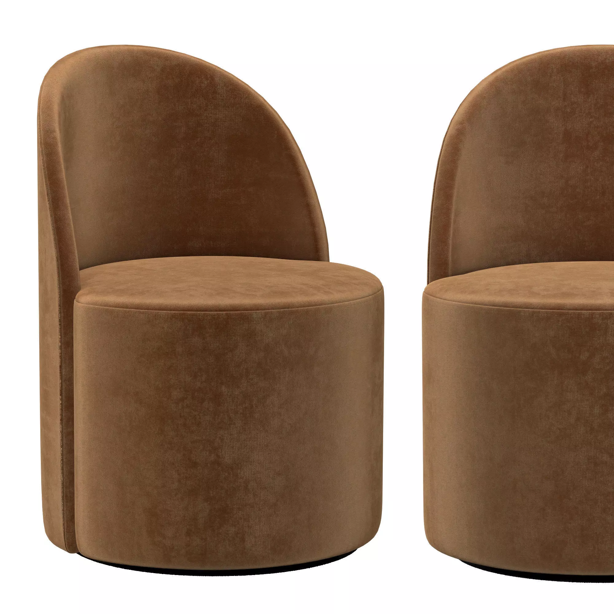 REYNAUX SLOPE FABRIC DINING CHAIR 3D model