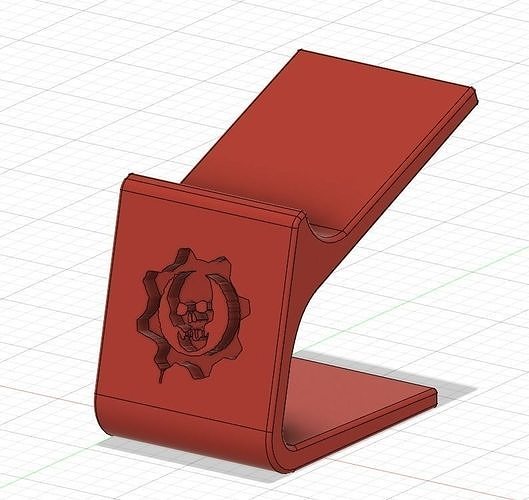 XBOX ONE CONTROLLER STAND WITH GEARS OF WAR LOGO 3D print model