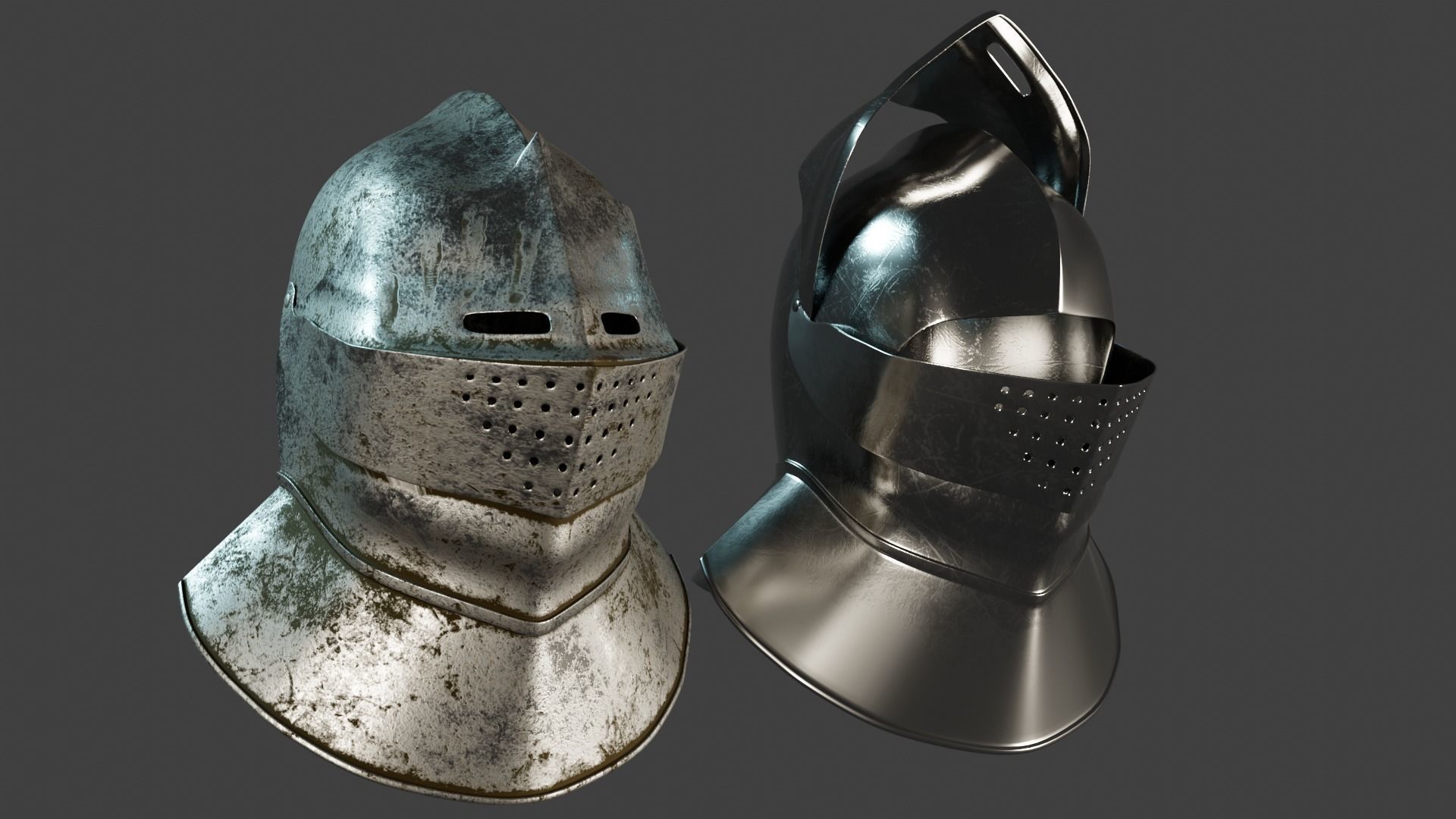 15th Knight Helmet 3D model_2