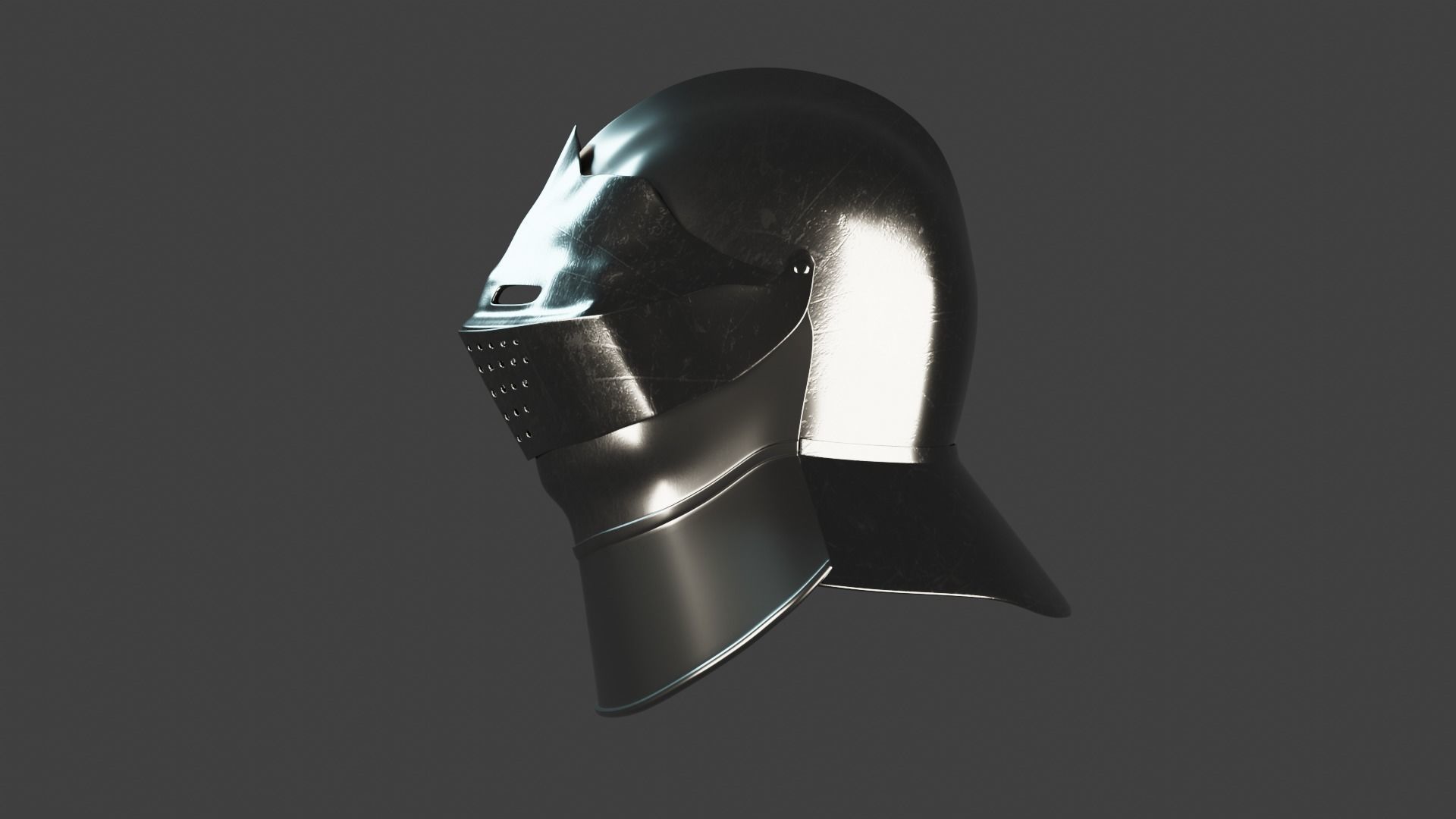 15th Knight Helmet 3D model_4