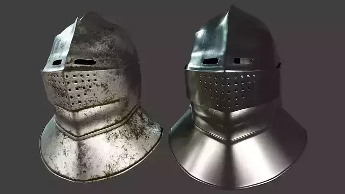 15th Knight Helmet 3D model