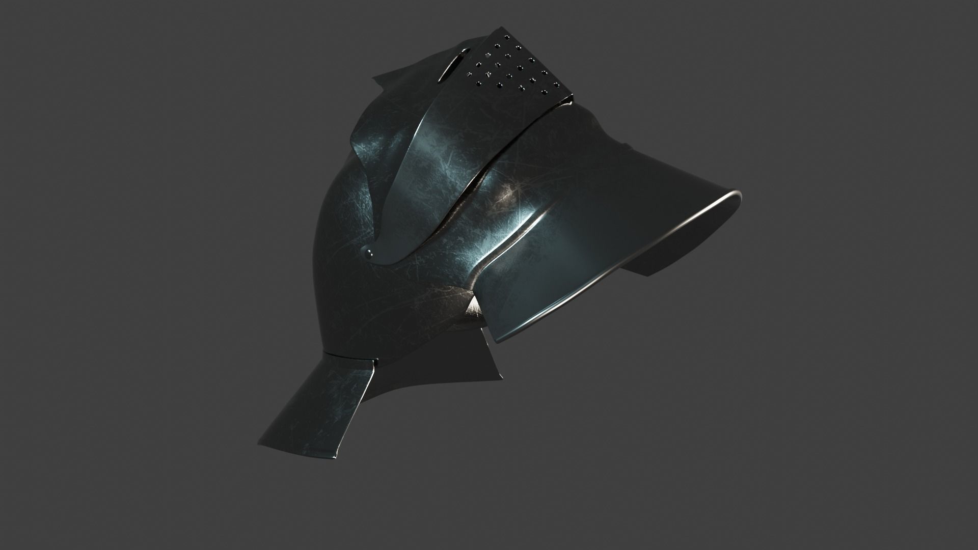 15th Knight Helmet 3D model_11