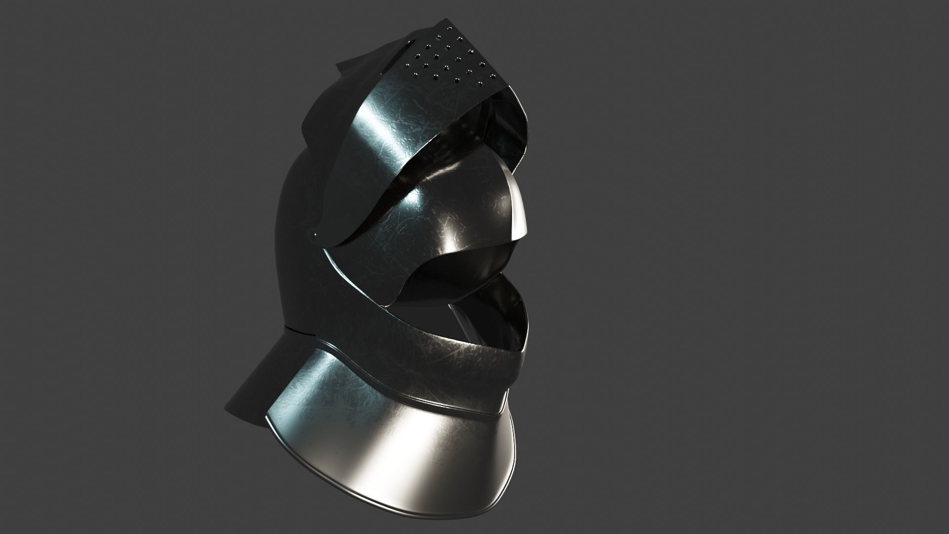 15th Knight Helmet 3D model_9