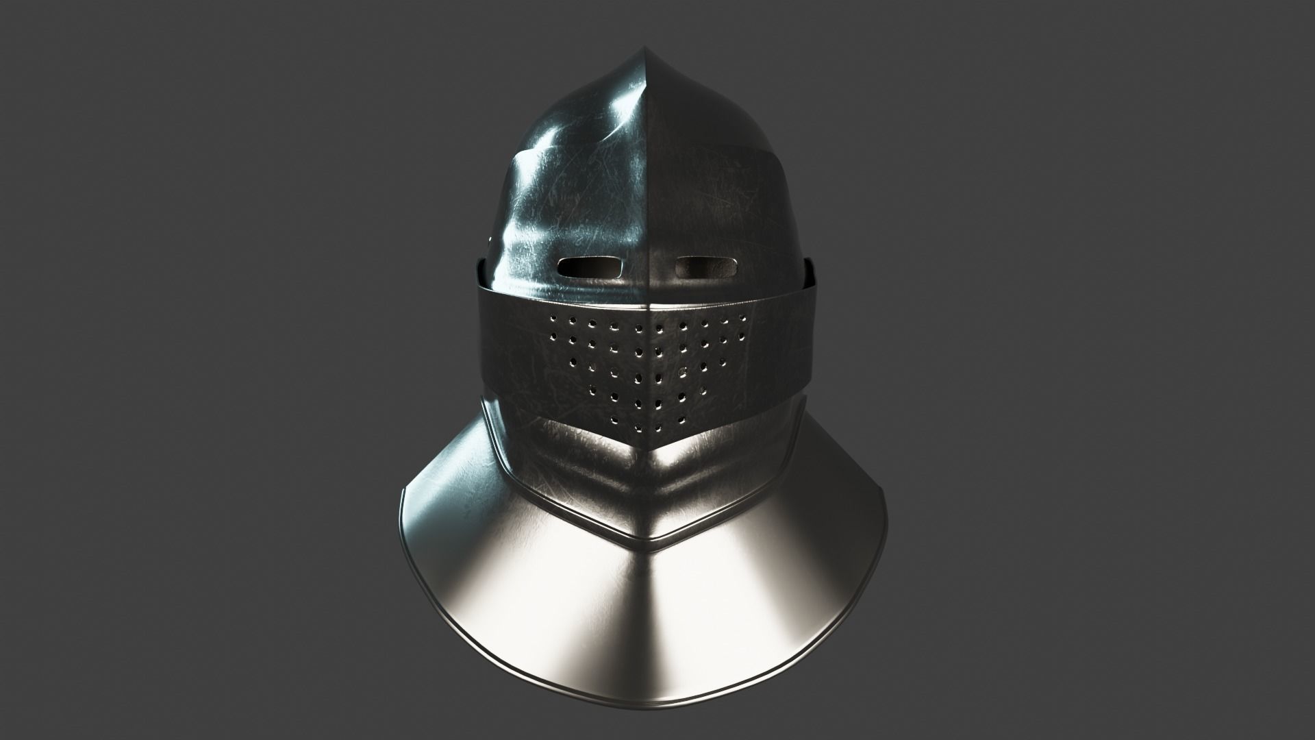 15th Knight Helmet 3D model_3