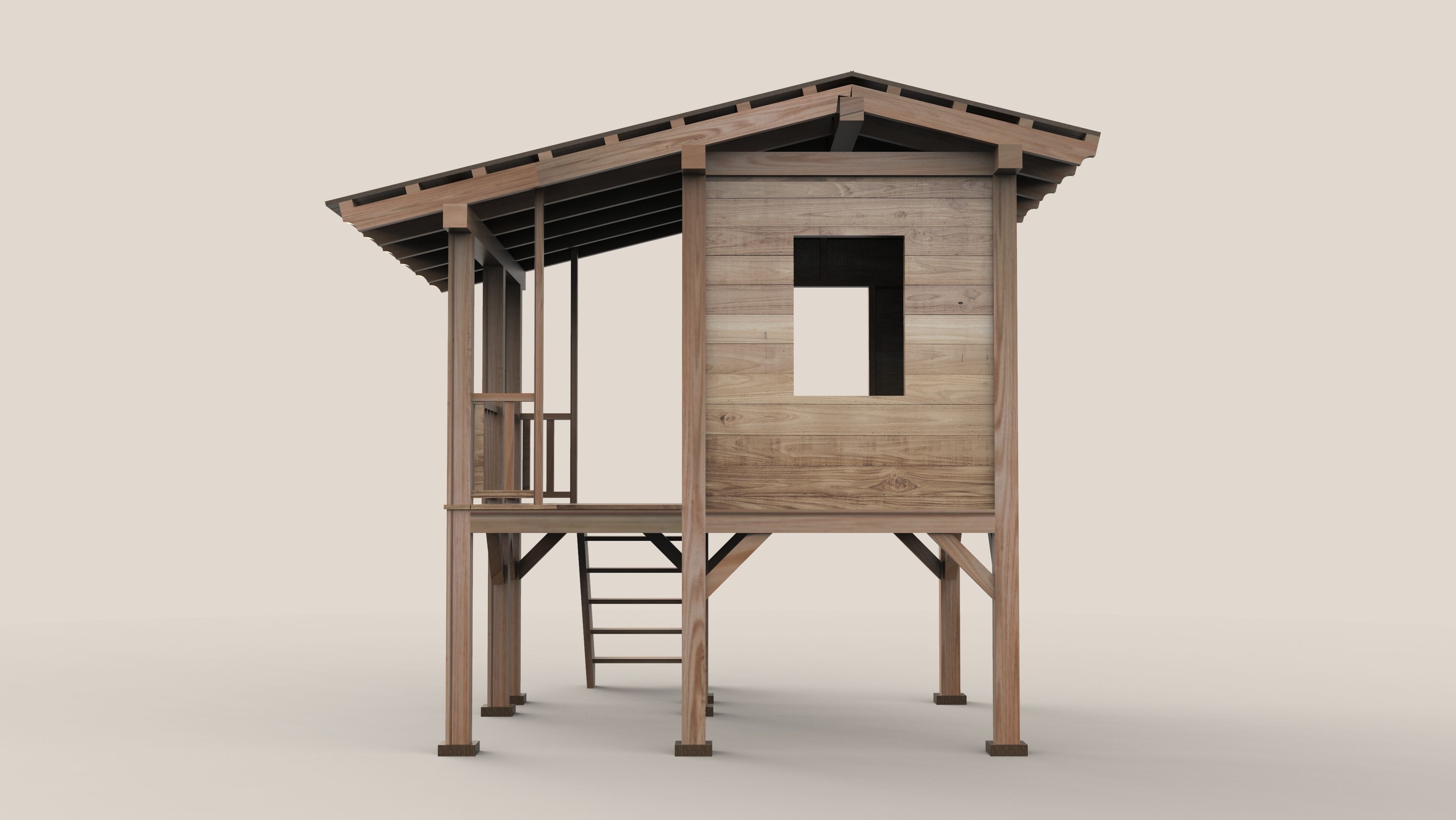 Childrens Playhouse 3D model_4