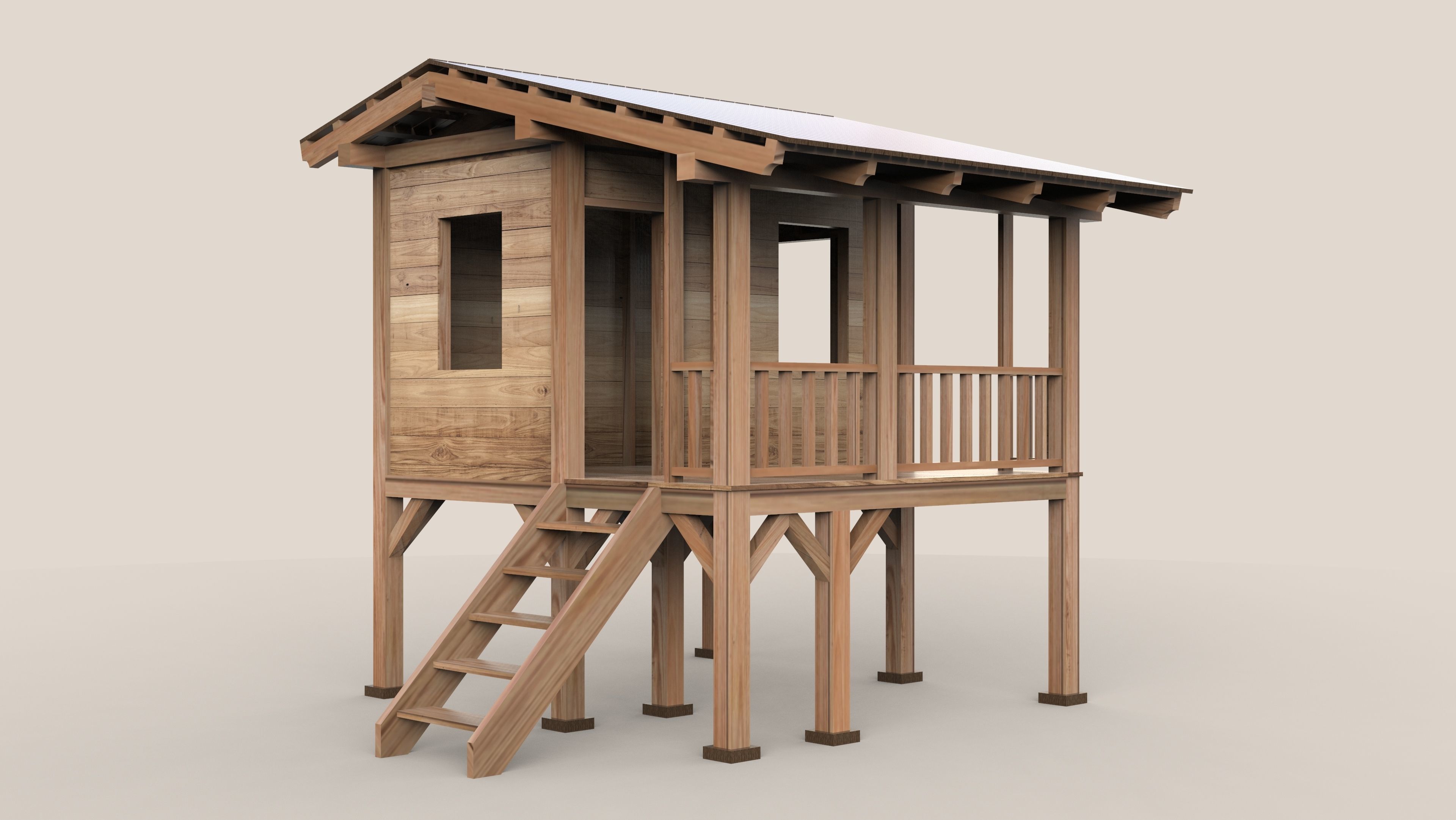 Childrens Playhouse 3D model_2
