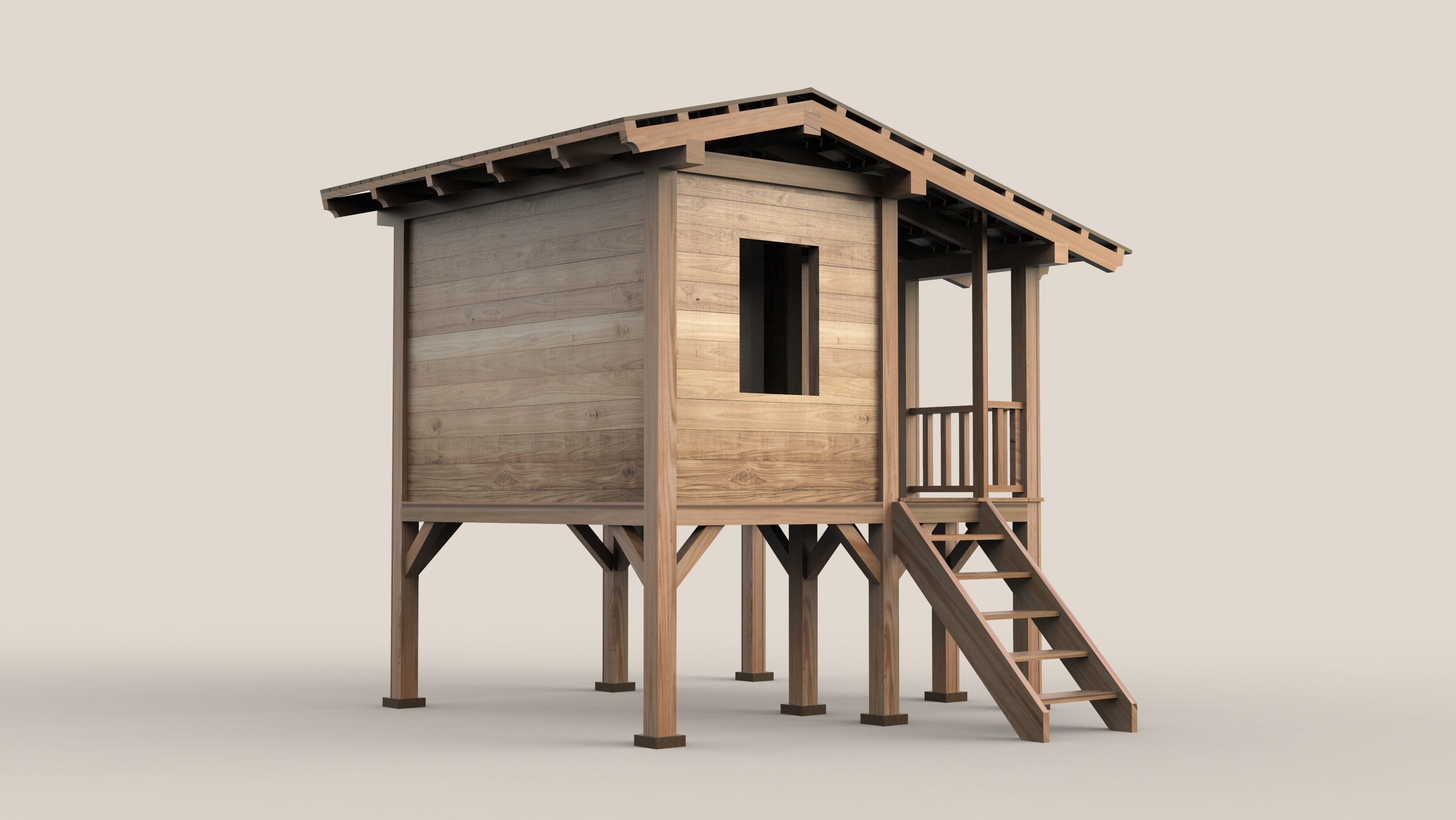 Childrens Playhouse 3D model_7