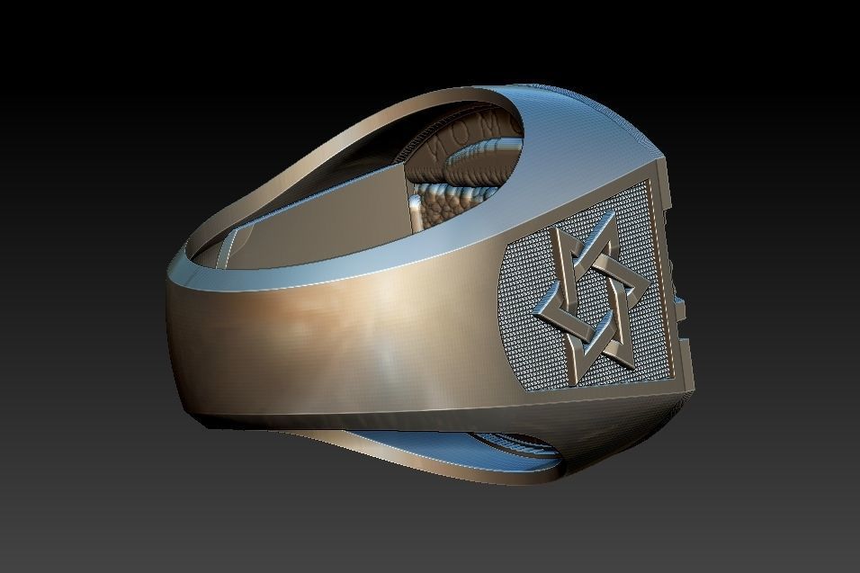 Solomon Temple Ring 3D print model_8