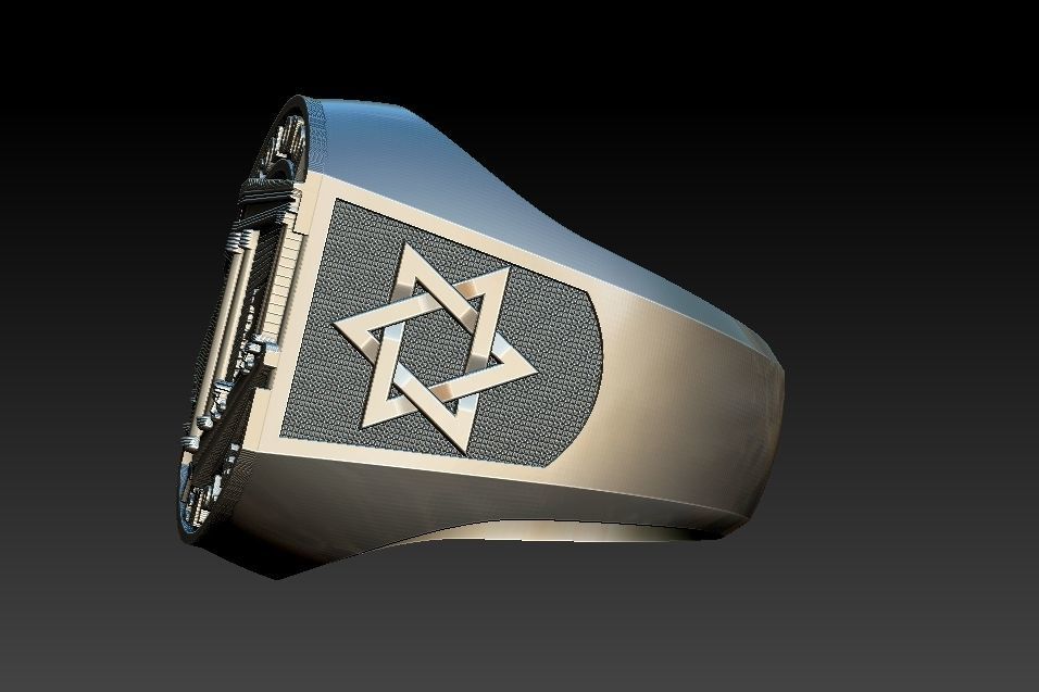 Solomon Temple Ring 3D print model_12