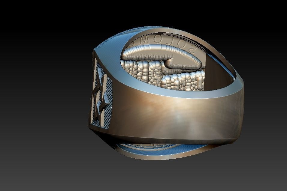 Solomon Temple Ring 3D print model_10