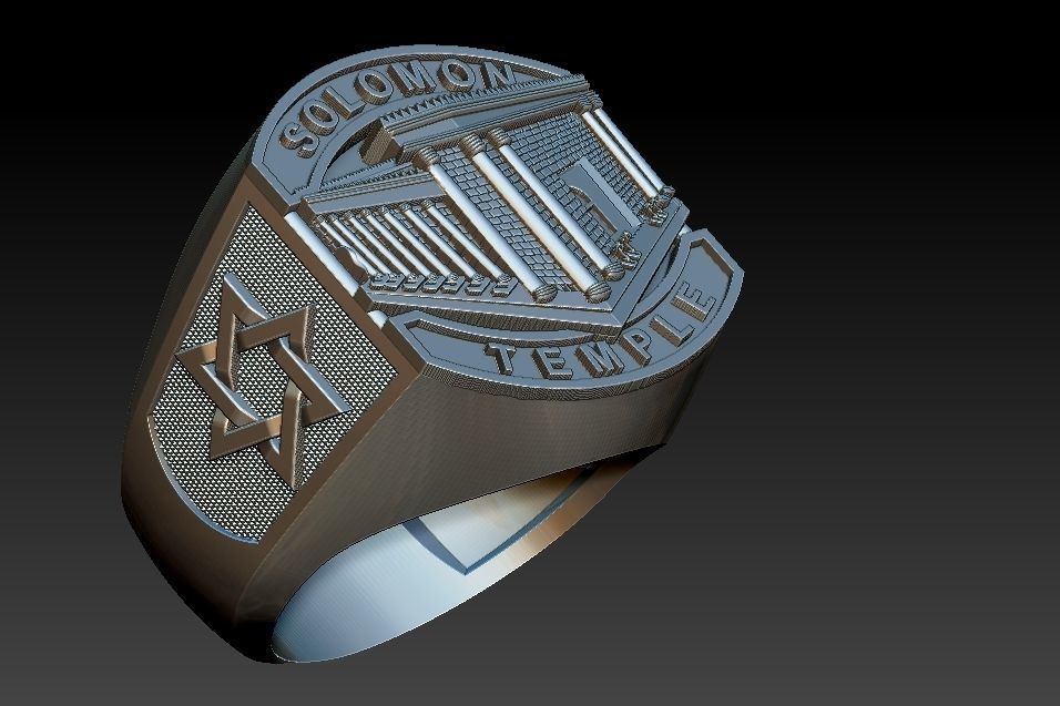 Solomon Temple Ring 3D print model_18