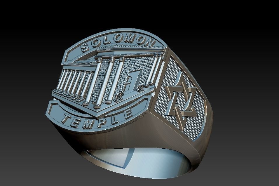Solomon Temple Ring 3D print model_20