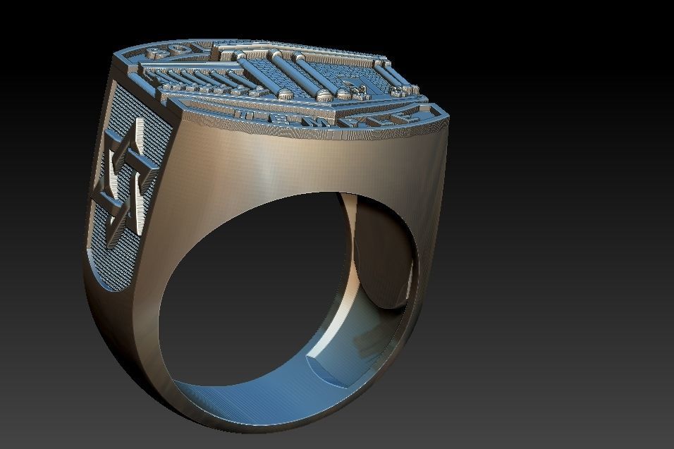 Solomon Temple Ring 3D print model_16