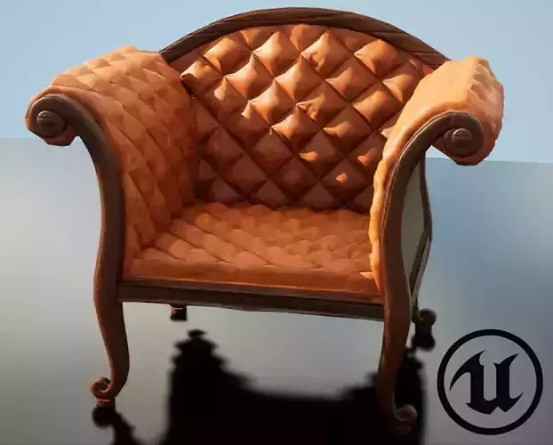 Fancy Chair Low-poly 3D model