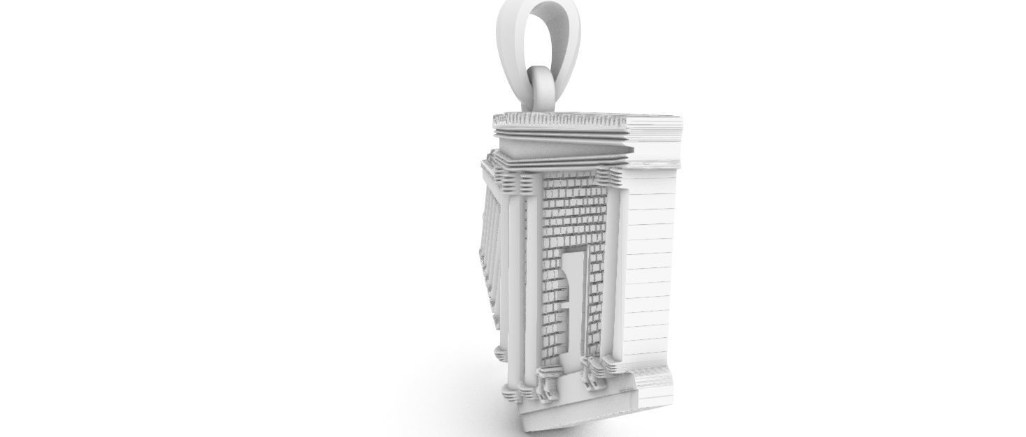 Solomon Temple Pendant 3D print model_14