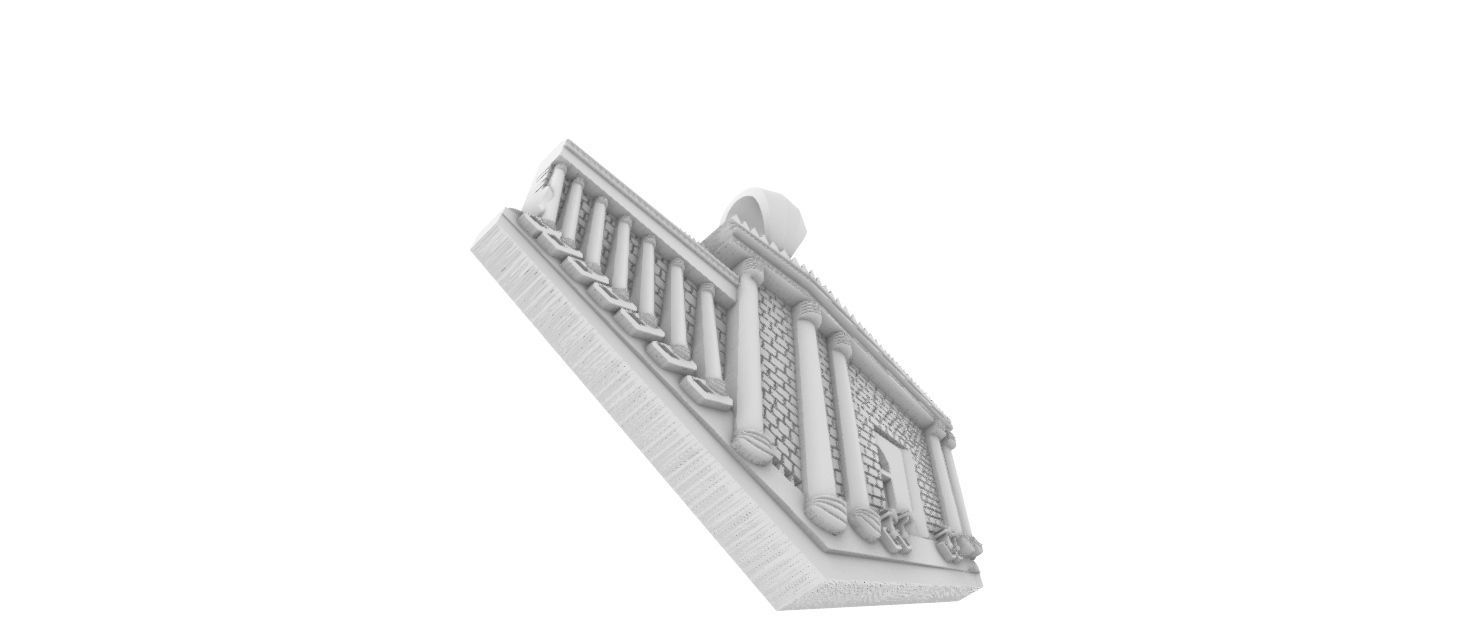 Solomon Temple Pendant 3D print model_7
