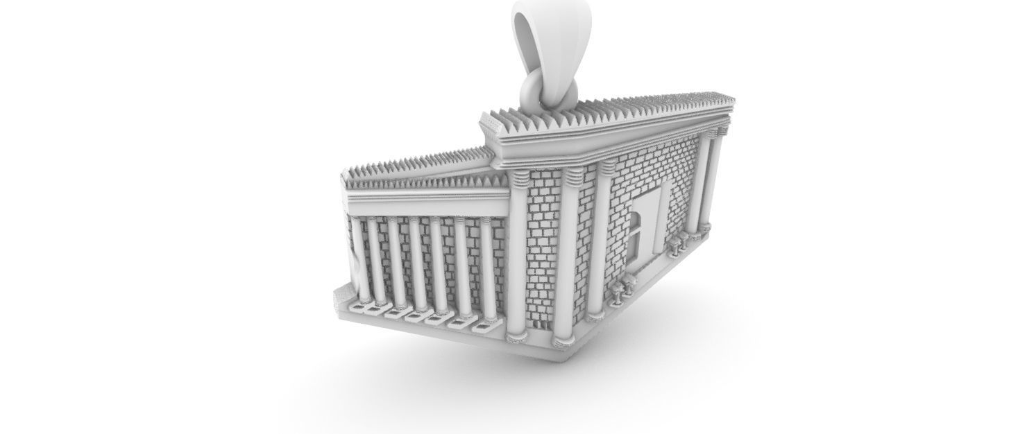 Solomon Temple Pendant 3D print model_18