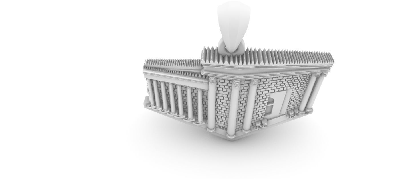 Solomon Temple Pendant 3D print model_17