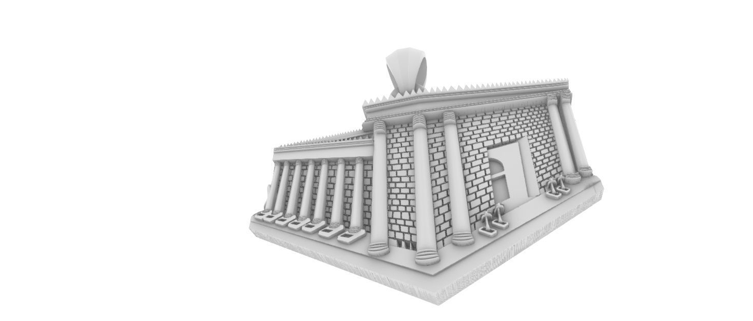 Solomon Temple Pendant 3D print model_5